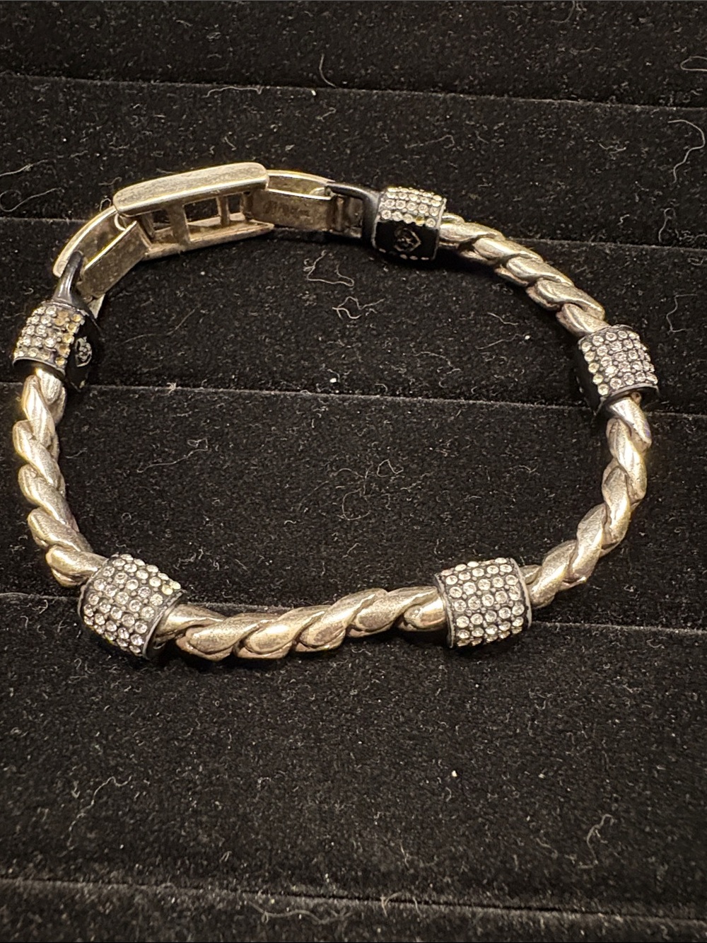 Brighton Meridian Bracelet Black And Silver